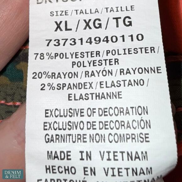 Dickies Scrub Set Coral/Camo Stretch V-Neck Top & Petite Pants 3XL/XL Modern Fit - Picture 13 of 14